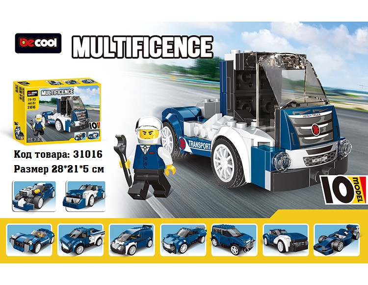 Decool 31016 Конструктор 20 в 1 "Тяжелый грузовик", 216 дет. (Аналог LEGO)