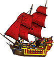 Конструктор QL1805 Пиратский Корабль на аллых парусах, 1436 дет. (Аналог LEGO), фото 3