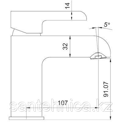 Смеситель для раковины белый/хром GAPPO G1003-8 - фото 2 - id-p94550491