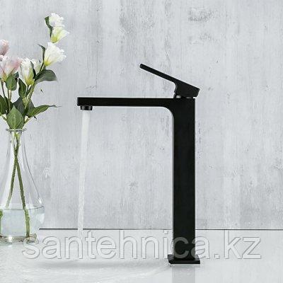 GAPPO G1017-62 Смеситель д/раковины высокий черный