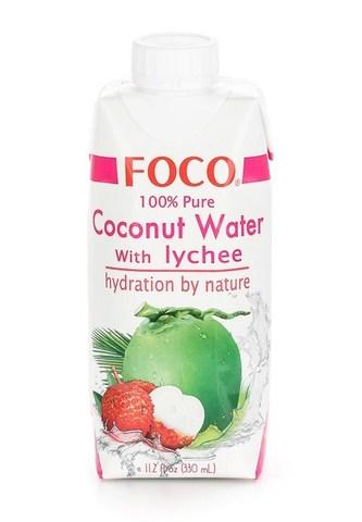 FOCO Вода кокосовая  с соком личи,  0,33 л
