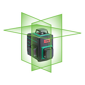 Профессиональный лазерный 3D уровень с зеленым лучом FUBAG Pyramid 30G V2х360H360