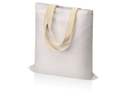 Сумка для шопинга Steady из хлопка с парусиновыми ручками, 260 г/м2, белый, фото 1