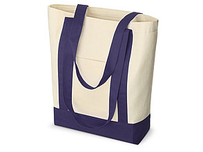 Сумка для шопинга Cotton, натуральный/темно-синий, фото 1