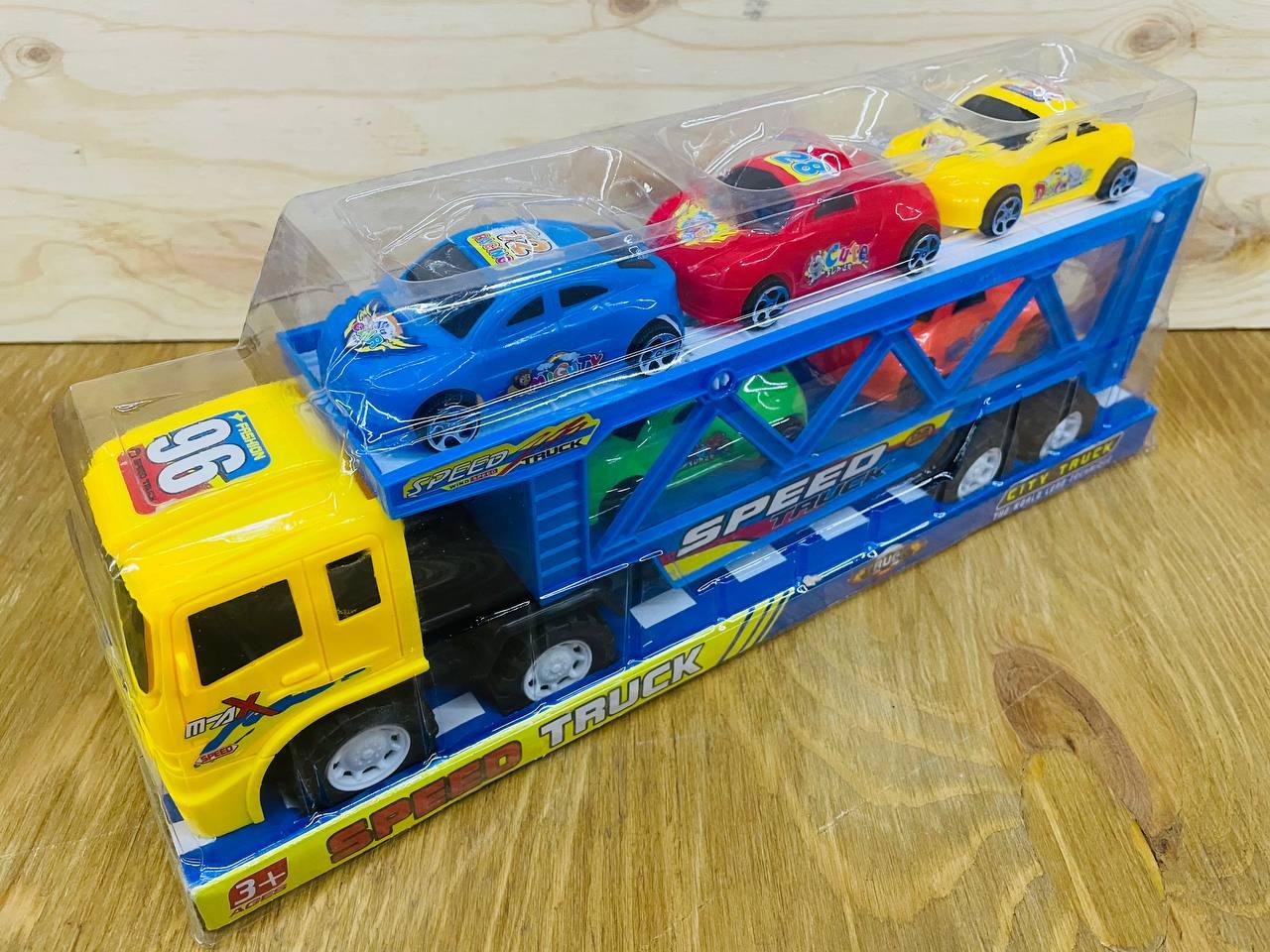 700-2 Speed Truck трейлер 5 спортивная машина в колбе 36*14см