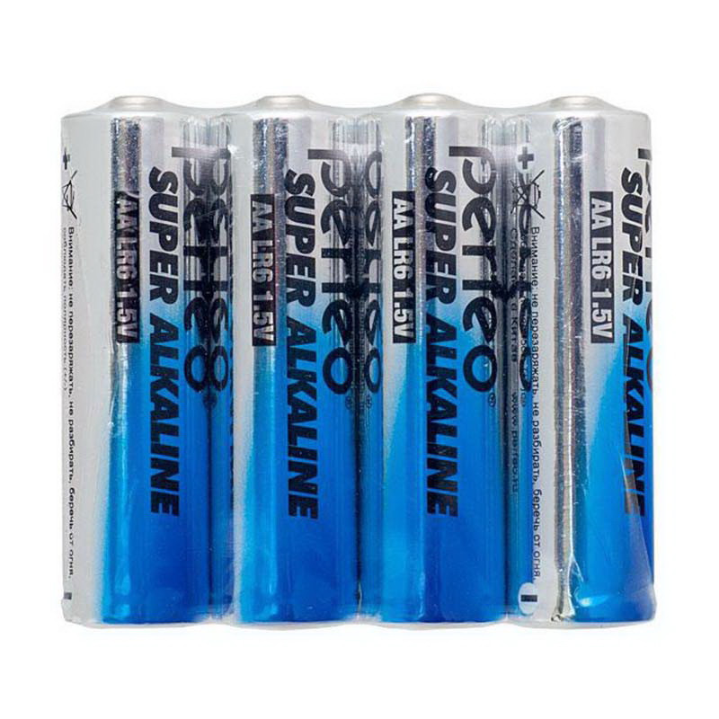Батарейка алкалиновая Perfeo Super Alkaline, AA, LR6-SR4, 1.5В, плёнка, цена за 1 шт.