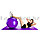 Гимнастический мяч (фитбол) 65 см фиолетовый, фото 4