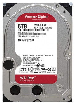 Жесткий диск HDD 6 Tb SATA 6Gb/s Western Digital Red WD60EFAX 3.5 5400rpm 256MB - фото 1 - id-p94568729