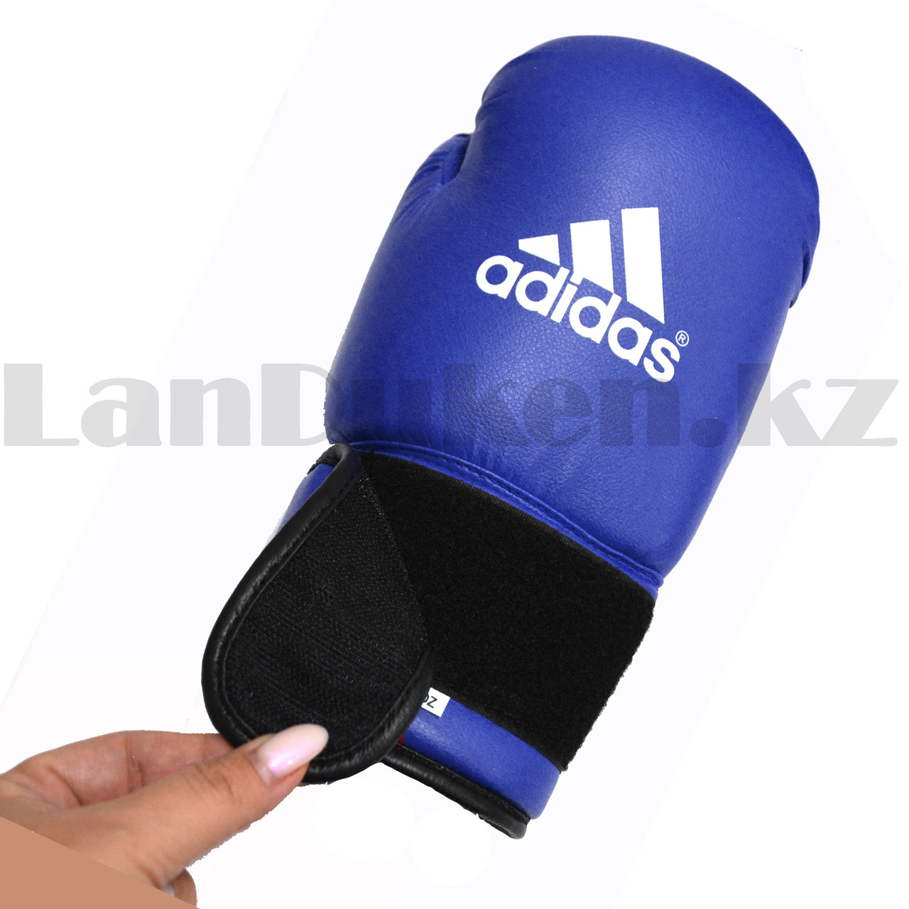 Детские боксерские перчатки 4-OZ синие с надписью с белой надписью - фото 4 - id-p94570955