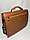 Мужской деловой портфель из кожи"BOND NON". Высота 27 см, ширина 35 см, глубина 9 см., фото 3