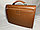 Мужской деловой портфель из кожи"BOND NON". Высота 27 см, ширина 35 см, глубина 9 см., фото 4