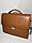 Мужской деловой портфель из кожи"BOND NON". Высота 27 см, ширина 35 см, глубина 9 см., фото 5