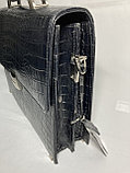 Мужской деловой портфель из кожи "BOND NON" (высота 27 см, ширина 35 см, глубина 9 см), фото 7