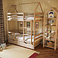 Кровать домик  ЭКО 12 с двумя бортами Спальные места: 180х90 см без ящиков, фото 2