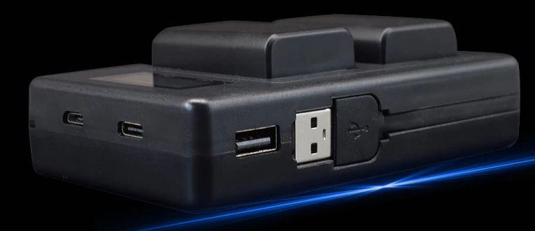 USB двойное зарядное устройство с дисплеем для аккумулятора Canon LP-E6 - фото 2 - id-p94571431