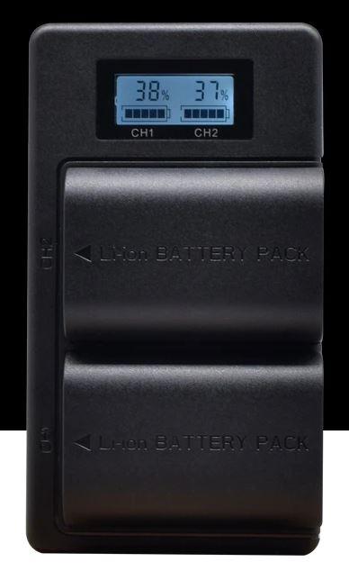 USB двойное зарядное устройство с дисплеем для аккумулятора Canon LP-E6 - фото 3 - id-p94571431