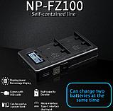 USB двойное зарядное устройство с дисплеем для аккумулятора Sony NP-FZ100, фото 5