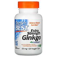 Гинкго с повышенной силой действия, 120 мг, 120 вегетарианских капсул, Doctor's Best