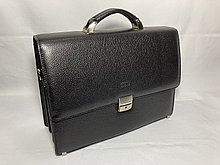 Мужской деловой портфель из кожи "BOND NON" (высота 28 см, ширина 38 см, глубина 13 см)