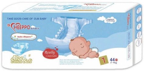 Подгузник Heeppo Baby для девочек 2-4 кг (44 шт)