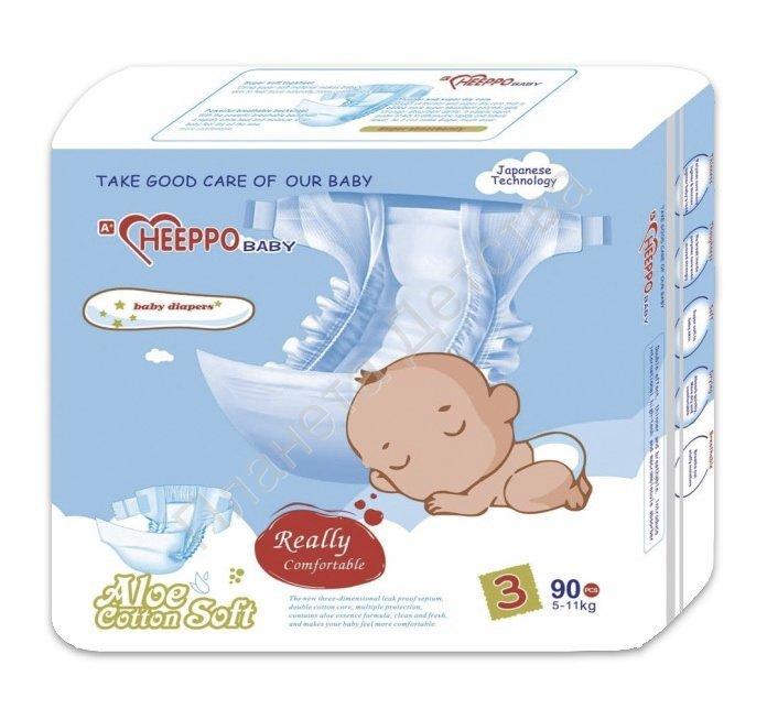 Подгузник Heeppo Baby для для мальчиков 5-11 кг (90 шт)