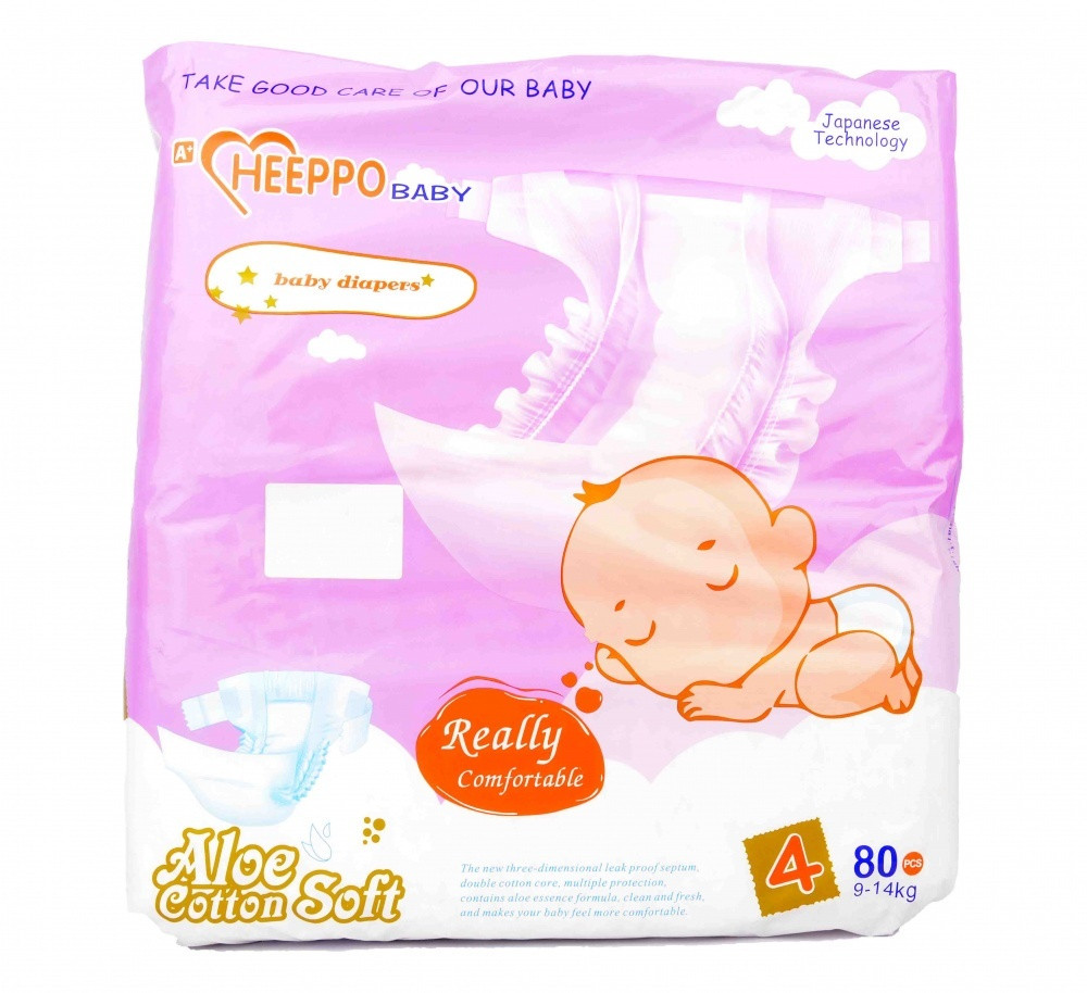 Подгузник Heeppo Baby для девочек 9-14 кг (80 шт)
