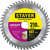 STAYER 210 x 32/30 мм, 56Т, диск пильный по ламинату Laminate 3684-210-32-56_z01