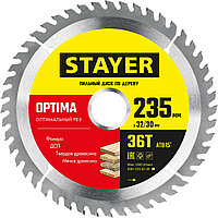STAYER 235 x 32/30 мм, 36Т, диск пильный по дереву Optima 3681-235-32-36_z01