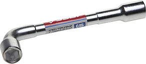 ЗУБР 11 мм, хромированный, ключ торцовый Г-образный проходной 27185-11