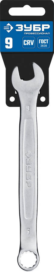 ЗУБР 9 мм, комбинированный гаечный ключ 27087-09_z01 - фото 2 - id-p94586345