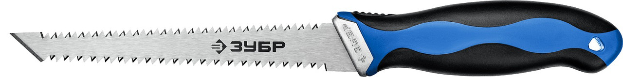 ЗУБР 150 мм, с двухсторонним лезвием, выкружная мини-ножовка для гипсокартона Гипрок 15178_z02 Профессионал - фото 1 - id-p94586443