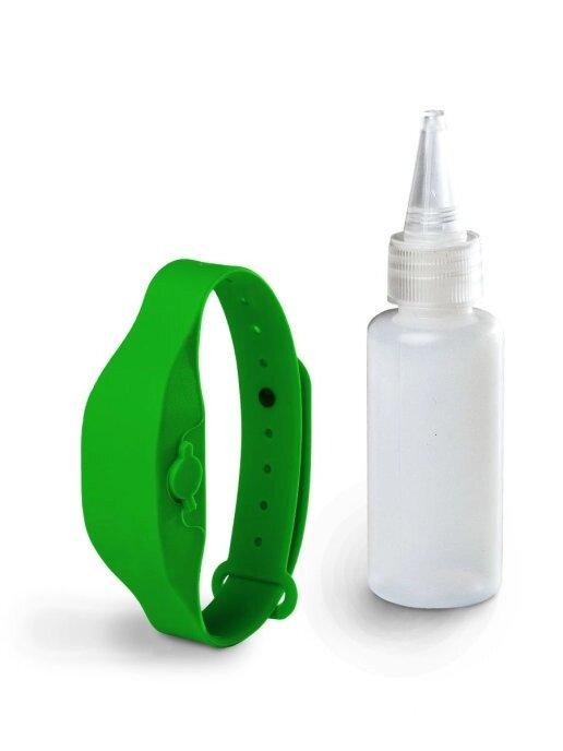 Антисептический браслет для рук с дозатором - зелёный - фото 1 - id-p94586685