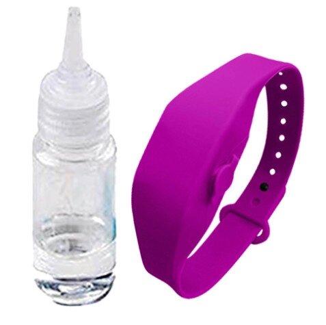 Антисептический браслет для рук с дозатором - фиолетовый - фото 1 - id-p94586686