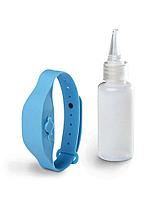 Антисептический браслет для рук с дозатором - голубой