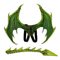 Крылья Дракона с хвостом зеленые