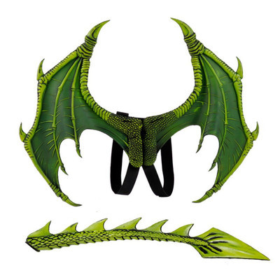 Крылья Дракона с хвостом зеленые - фото 1 - id-p3847363