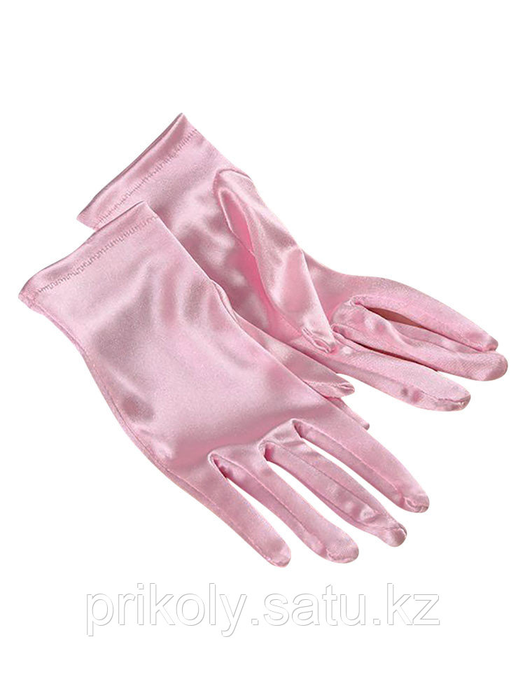 Перчатки атласные розовые - фото 1 - id-p94588686