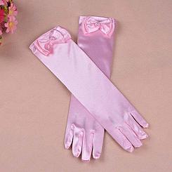 Розовые детские перчатки