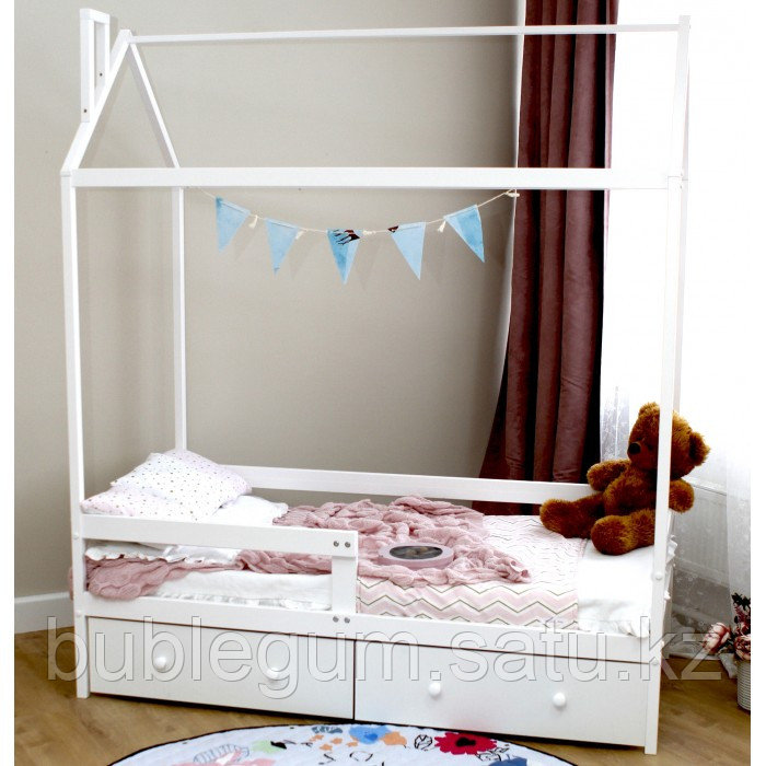 Кровать детская домик TOMIX "GALAXY", (Белый), Размер спального места, см: 160*80