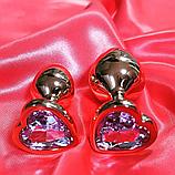 Анальная пробка золотая S, фото 7