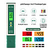 Yieryi pH-2Pro Портативный pH метр термометр с лакмус цветовой индикацией экрана и калибровочными порошками, фото 3