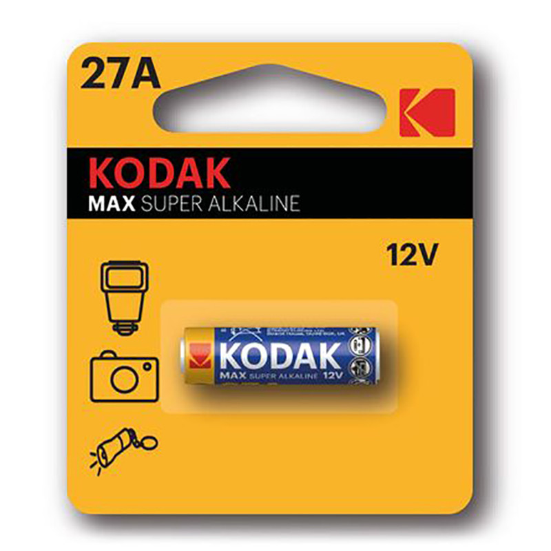 Батарейка алкалиновая Kodak, 27A-BL1, блистер, цена за 1 шт.