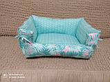 Лежанка для собачек двухсторонние фламинго, фото 2