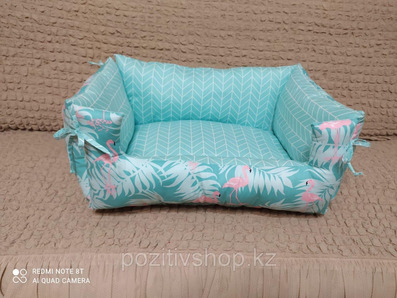 Лежанка для кошек двухсторонние фламинго, фото 1