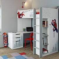 Детская кровать чердак Polini Simple Marvel 4355 Человек-паук