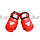 Боксерские перчатки 10-OZ красные с надписью с белой надписью, фото 3