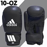 Боксерские перчатки 10-OZ черные с надписью с белой надписью