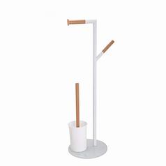Стойка напольная для туал. бумаги с ершом белая B0447A W ***