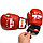 Детские боксерские перчатки 2-OZ Top ten красные с белой надписью, фото 5