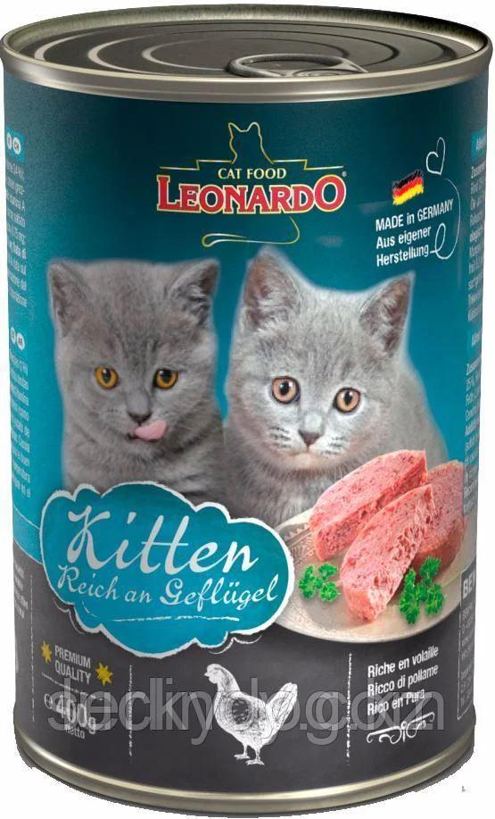 Leonardo Kitten Леонардо киттен консервы для котят и беременных кошек, 400г - фото 2 - id-p4984117